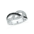 thumbnail image 1 of STERLING SILVER 0.03 CTTW WHITE & BLACK DIAMOND FASHION RING, 1 of 3
