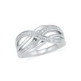 thumbnail image 1 of STERLING SILVER 0.03 CTTW WHITE DIAMOND FASHION RING, 1 of 3