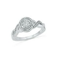 thumbnail image 1 of STERLING SILVER 0.03 CTTW WHITE DIAMOND FASHION RING, 1 of 2