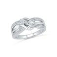 thumbnail image 1 of STERLING SILVER 0.03 CTTW WHITE DIAMOND FASHION RING, 1 of 3