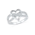 thumbnail image 1 of STERLING SILVER 0.03 CTTW WHITE DIAMOND HEART RING, 1 of 3