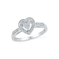 thumbnail image 1 of STERLING SILVER 0.03 CTTW WHITE DIAMOND HEART RING, 1 of 4