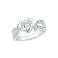 thumbnail image 1 of STERLING SILVER 0.03 CTTW WHITE DIAMOND HEART RING, 1 of 3