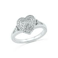 thumbnail image 1 of STERLING SILVER 0.03 CTTW WHITE DIAMOND HEART RING, 1 of 4