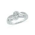 thumbnail image 1 of STERLING SILVER 0.05 CTTW WHITE DIAMOND FASHION RING, 1 of 3
