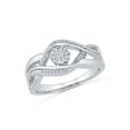 thumbnail image 1 of STERLING SILVER 0.06 CTTW WHITE DIAMOND FASHION RING, 1 of 3