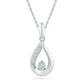 thumbnail image 1 of STERLING SILVER 0.07 CTTW WHITE DIAMOND FASHION PENDANT, 1 of 2
