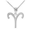 thumbnail image 1 of STERLING SILVER ARIES ZODIAC SIGN PENDANT NECKLACE - Pendant with 16" chain, 1 of 1