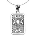 thumbnail image 1 of STERLING SILVER ARMENIAN CROSS ENGRAVABLE PENDANT NECKLACE :  Pendant with 16" chain, 1 of 1