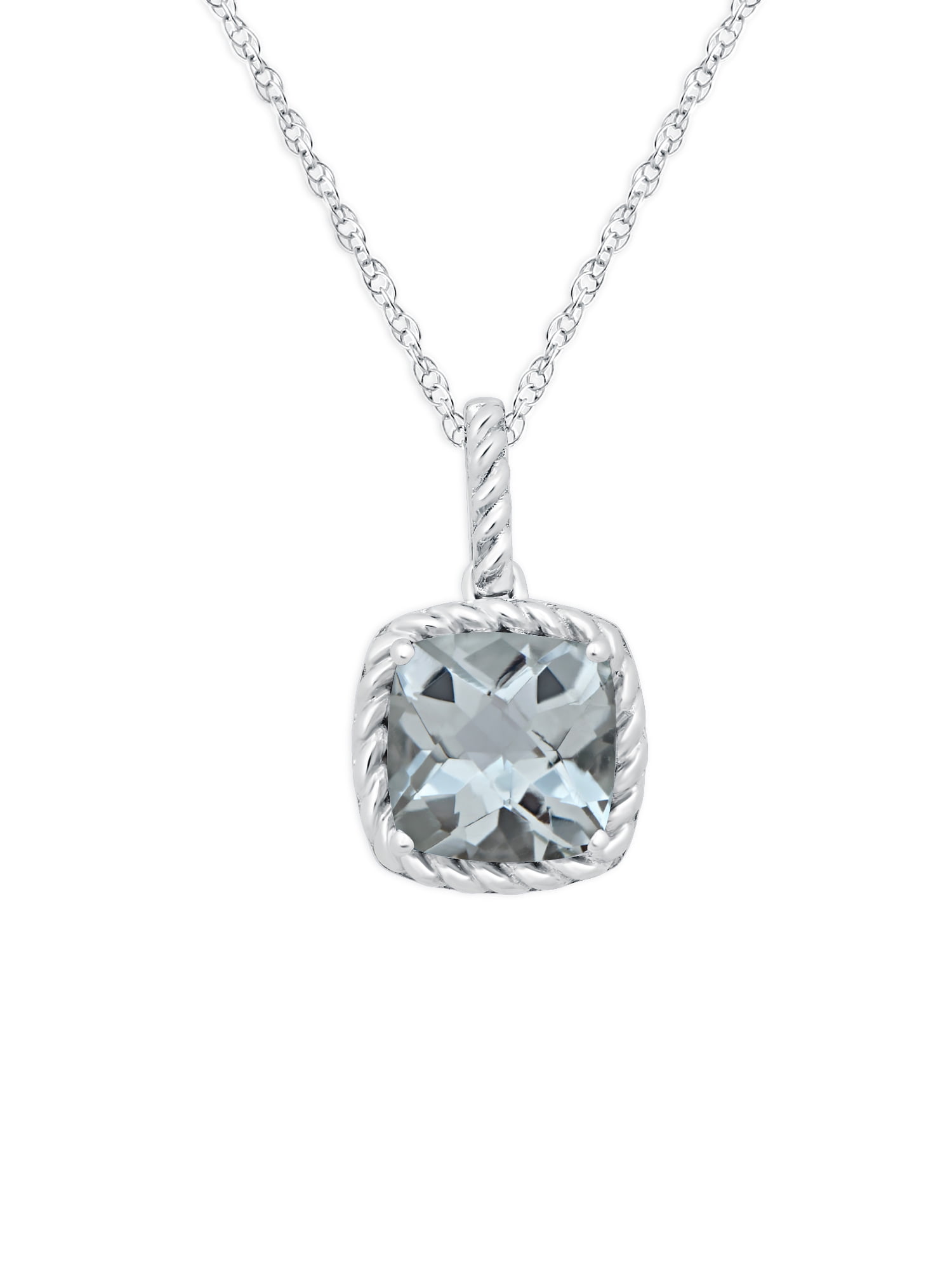 STERLING SILVER BRILLIANCE FINE JEWELRY TREATED GREEN AMETHYST PENDANT