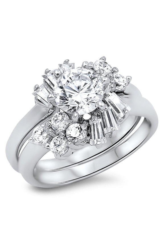 STERLING SILVER Baby RING Wedding Ring Sets Engagement~10
