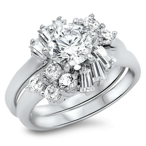 STERLING SILVER Baby RING Wedding Ring Sets Engagement~9