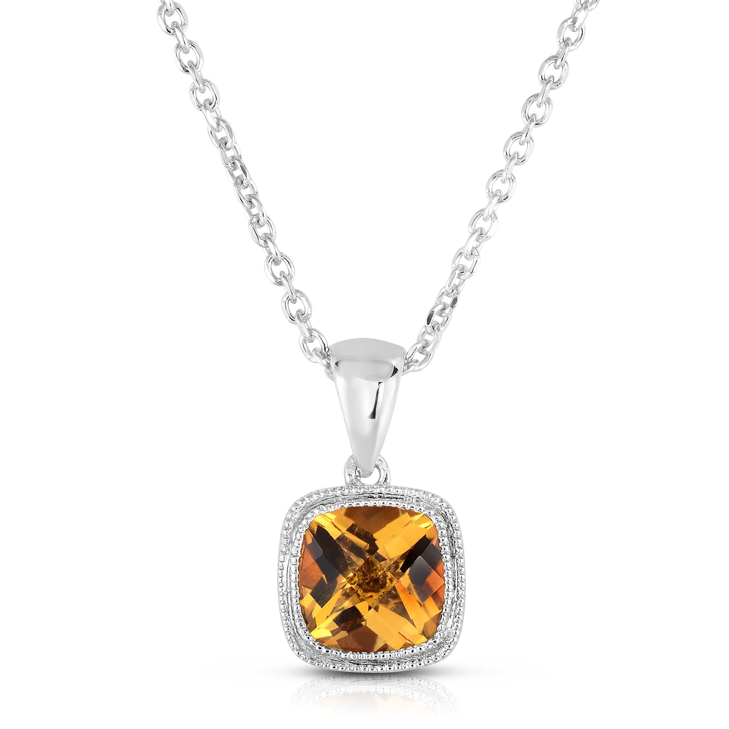 STERLING SILVER CITRINE PENDANT
