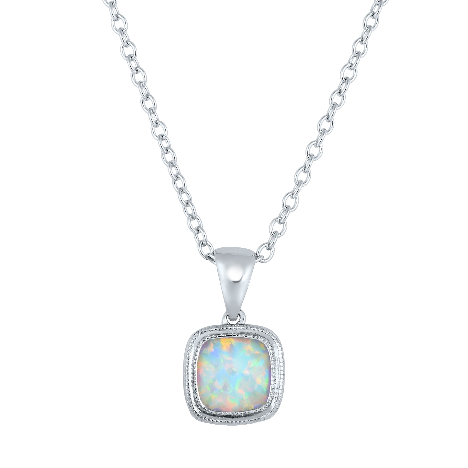 STERLING SILVER CR OPAL PENDANT