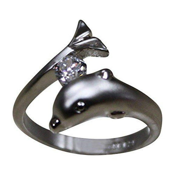STERLING SILVER DOLPHIN RING SIZE 5