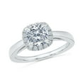 thumbnail image 1 of STERLING SILVER LAB CREATED WHITE SAPPHIRE  ENGAGEMENT RING, 1 of 3