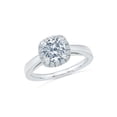 thumbnail image 1 of STERLING SILVER LAB CREATED WHITE SAPPHIRE  ENGAGEMENT RING, 1 of 3