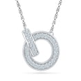 thumbnail image 1 of STERLING SILVER LAB CREATED WHITE SAPPHIRE FASHION NECKLACE, 1 of 2