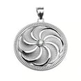 thumbnail image 1 of STERLING SILVER SHIELD ARMENIAN ETERNITY DIAMOND PENDANT NECKLACE :  Pendant with 20" chain, 1 of 1