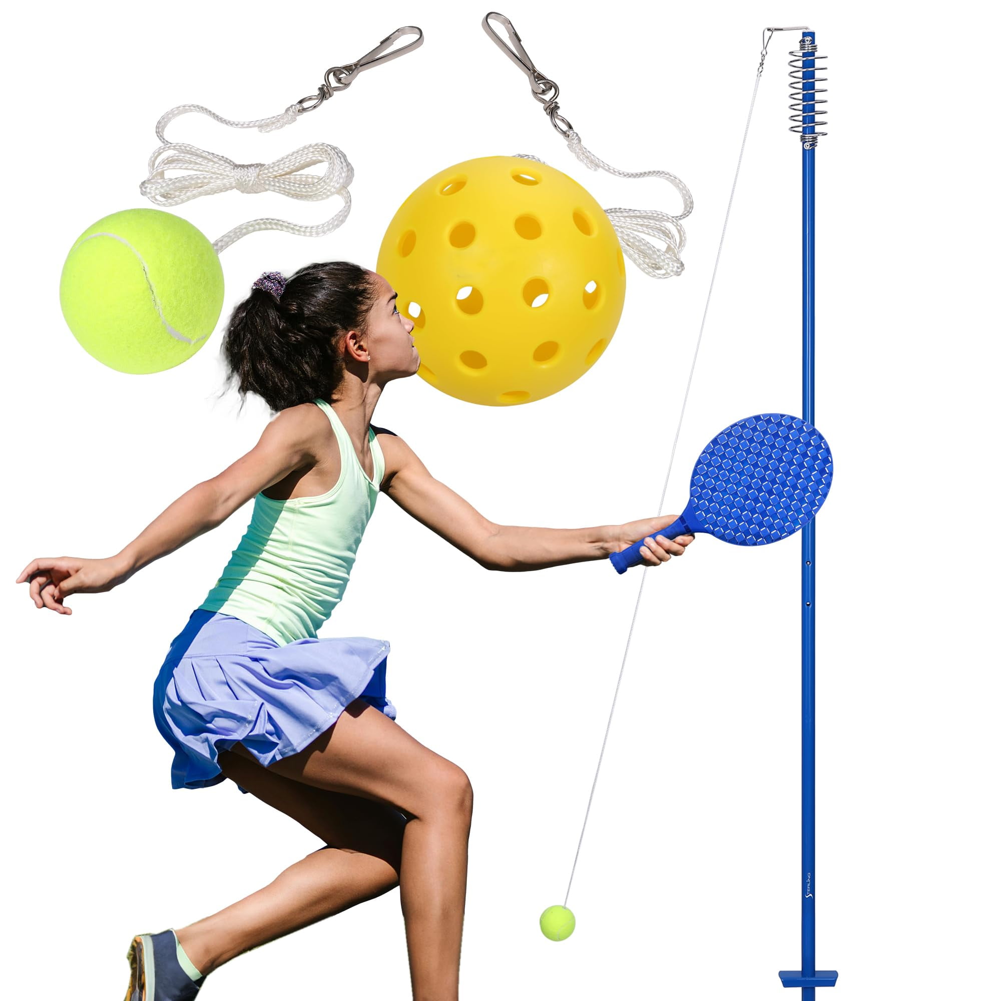 Sterling Sports Soft Tetherball- Glow In The Dark Porable Tether Balls With  Carabiner... Lifetime 91009