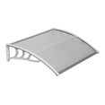 thumbnail image 1 of STERXONE Durable Door Awning Window Awnings Exterior Rain and Sun, Best Front Door Awning Polycarbonate Cover Outdoor Patio Canopy Shetter with Aluminum Fixing Bars, Curved Bracket (30 x 40-G), 1 of 7