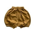 thumbnail image 1 of STETMN Boys Girls Cotton Linen Shorts Loose Elastic Waist Summer Shorts Workout Trousers Bloomers, 1 of 3