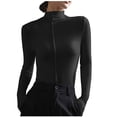 thumbnail image 1 of STETMN Casual Bottoming Shirt for Women Slim Fit Mock Neck Tops Long Sleeve Yoga T-Shirt, 1 of 8