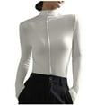 thumbnail image 1 of STETMN Casual Bottoming Shirt for Women Slim Fit Mock Neck Tops Long Sleeve Yoga T-Shirt, 1 of 8