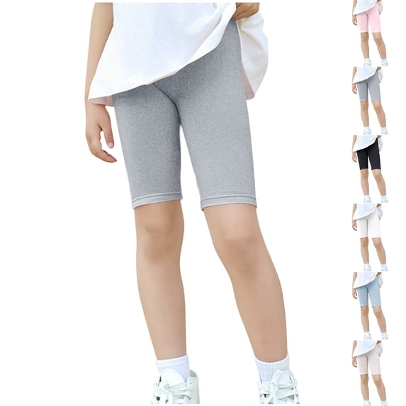 STETMN Girls Safety Shorts Knee Length Lightweight Under Dress Shorts Soft Summer Short