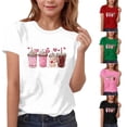 thumbnail image 1 of STETMN Girls' Valentine's Day Short Sleeve Tee - Cute Heart Print Casual Play T-Shirt Top (3-15Y), 1 of 5