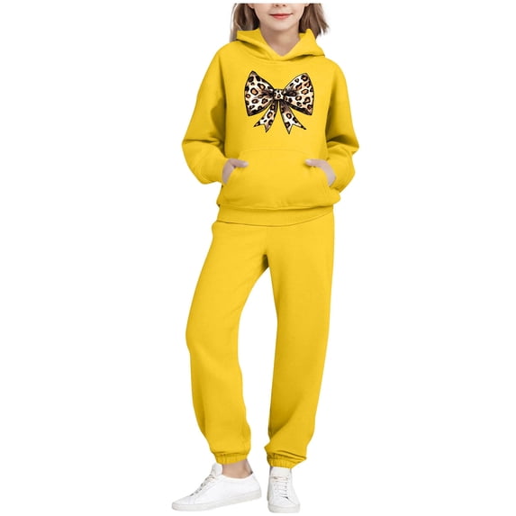STETMN Kids 2 Piece Sweat Set Baggy Hoodie Jogger Outfit Casual Athleisure Matching Sweatsuits for Boys Girls 2-14Y