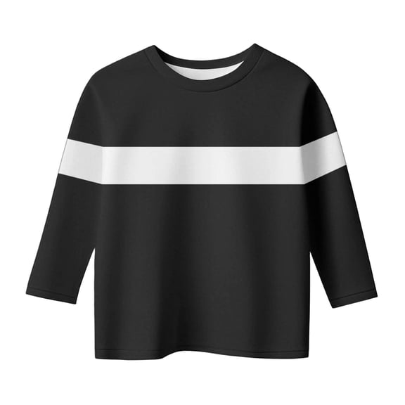 STETMN Kids 3/4 Sleeve Tops Color Block Crewneck Tee Summer Casual Loose Fit T-Shirt for 3-12Y