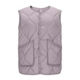 thumbnail image 1 of STETMN Lightweight Quilted Puffer Vest for Women Button Up V Neck Sleeveless Coat Fall Winter Warm Vest, 1 of 7