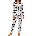thumbnail image 1 of STETMN Matching Couple Outfit Women's Pajama Set Long Sleeve Graphic Print Top Baggy Pant Sleepwear Sets, 1 of 8