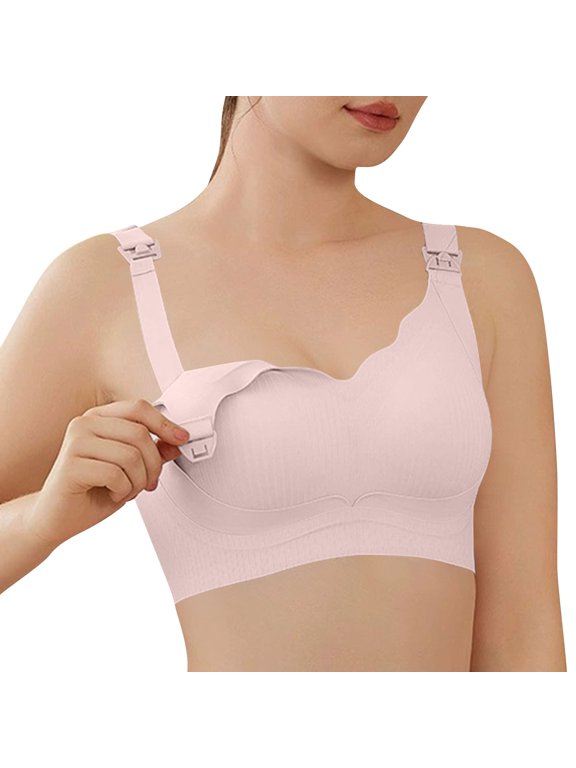 Maternity Nursing Bras Jelly Bra for Women Seamless Wireless Ultra Comfort Push Up Pregnancy Sleep Bralette