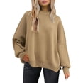 thumbnail image 1 of STETMN Oversized Sweaters for Women Casual Crewneck Batwing Sleeve Top Side Slit Pullover Jumper, 1 of 5