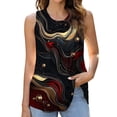 thumbnail image 1 of STETMN Summer Loose Tank Top for Women Beachwear Boho Print Ruched Tee Sleeveless Casual Tunic Tops, 1 of 5