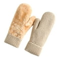 thumbnail image 1 of STETMN Winter Mittens for Women Fluffy Fleece Lined Warm Gloves Cold Weather Stretchy Gloves, 1 of 8