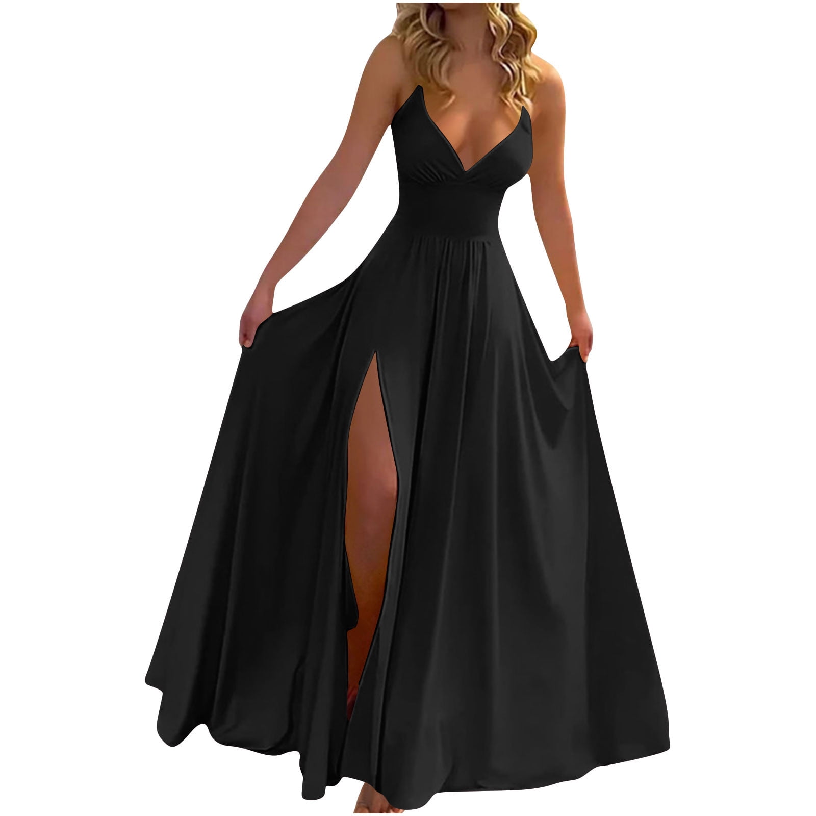 STETMN Women's Bridesmaid Dresses Spaghetti Strap Wedding Guest Dress ...