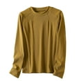 thumbnail image 1 of STETMN Women's Fall Ribbed Knit Tops Casual Crew Neck Solid Shirt Loose Soft Layer T-Shirt, 1 of 4
