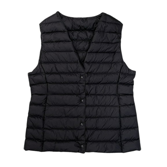 STETMN Women's Fall Winter Quilted Vest Casual Lightweight Puffer Vest Button Warm Sleeveless Coat