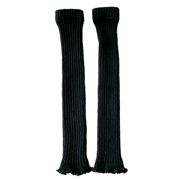 STETMN Women's Knit Long Socks Cute Leg Warmers Boot Socks Fall Ruffle Leg Sleeves for Party