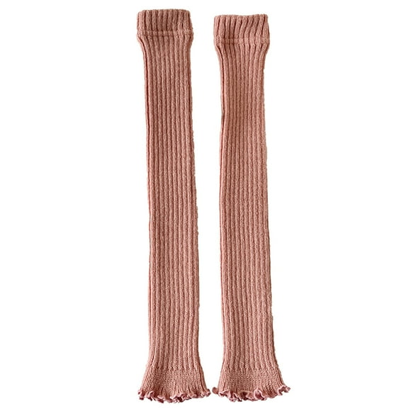 STETMN Women's Knit Long Socks Cute Leg Warmers Boot Socks Fall Ruffle Leg Sleeves for Party