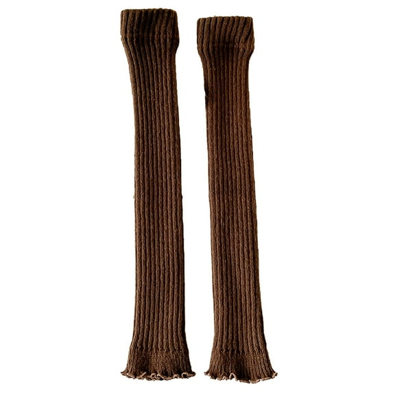 STETMN Women's Knit Long Socks Cute Leg Warmers Boot Socks Fall Ruffle Leg Sleeves for Party