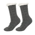 thumbnail image 1 of STETMN Women's Knit Slipper Socks Sherpa Lined Fall Winter Soft Warm Sock Non-slip Cozy, 1 of 4