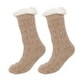 thumbnail image 1 of STETMN Women's Knit Slipper Socks Sherpa Lined Fall Winter Soft Warm Sock Non-slip Cozy, 1 of 4