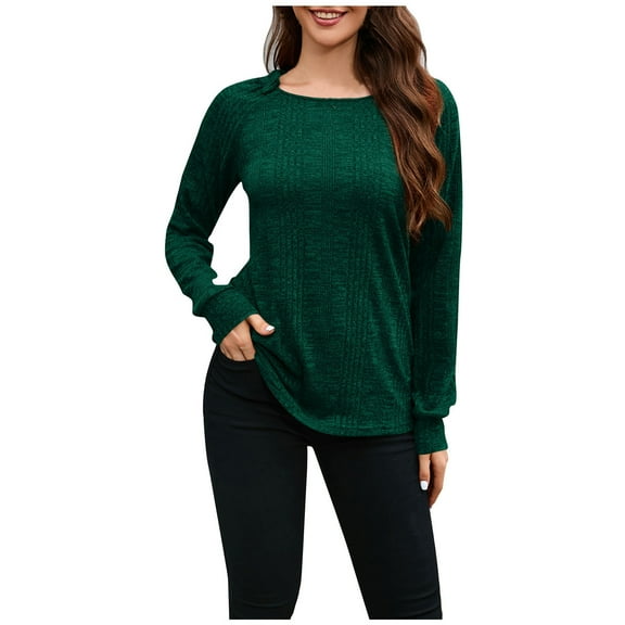 STETMN Women's Lightweight Sweater Long Sleeve Ribbed Tops Casual Going Out Tunic Shirt