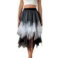 thumbnail image 1 of STETMN Women's Midi Skirt Color Block Asymmetrical Mesh Skirts Elegant Elatic Waist Tulle Skirt, 1 of 5