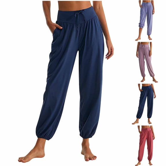 STETMN Women's Spring Jogger Pant Bow High Waist Sweatpant Loose Casual Workout Pants