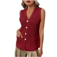 thumbnail image 1 of STETMN Women's Spring Knit Vest Button Up Sleeveless Sweater Loose Formal Casual Tank Top, 1 of 7